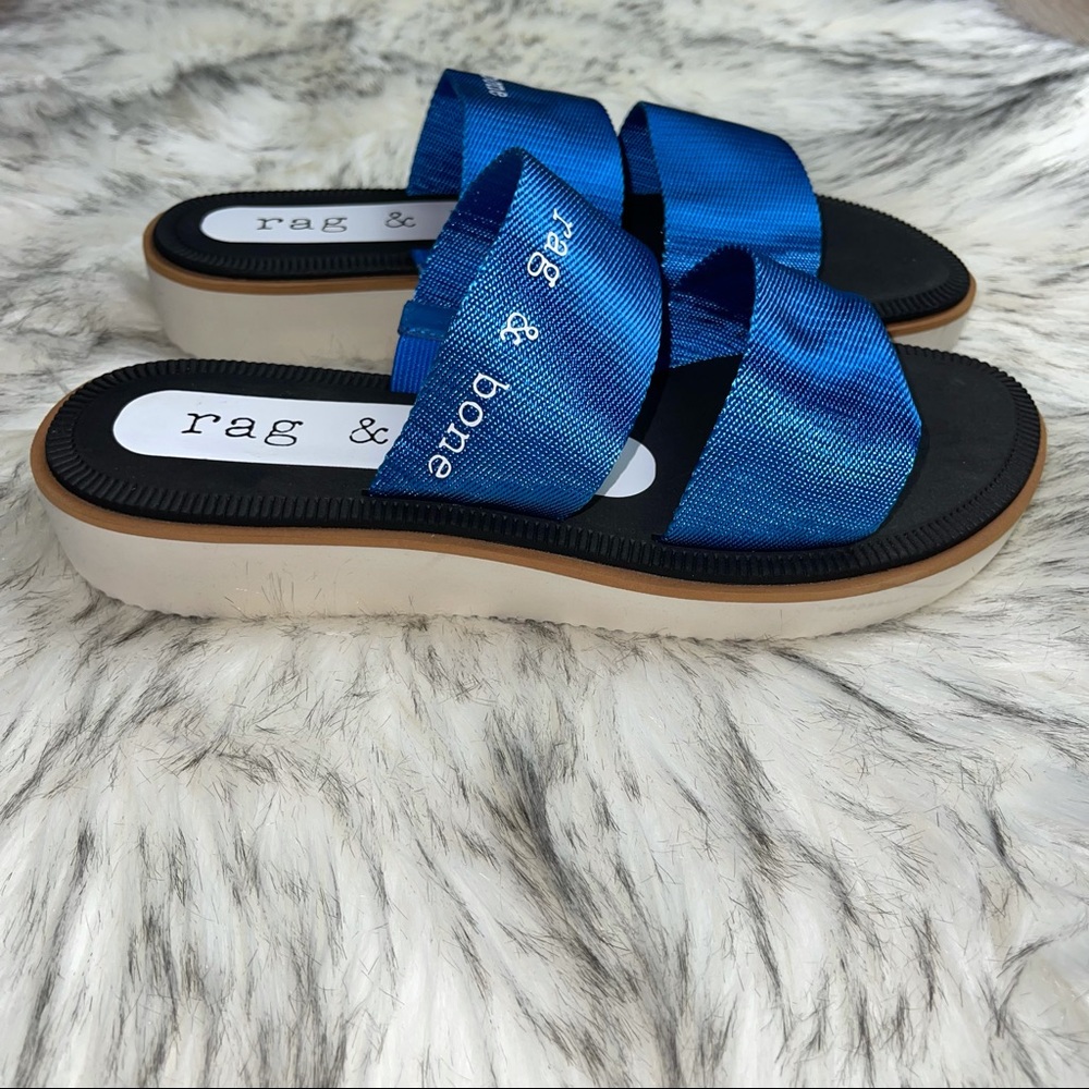 New Rag and Bone Mila slide sandal blue NWOT - Picture 5 of 7